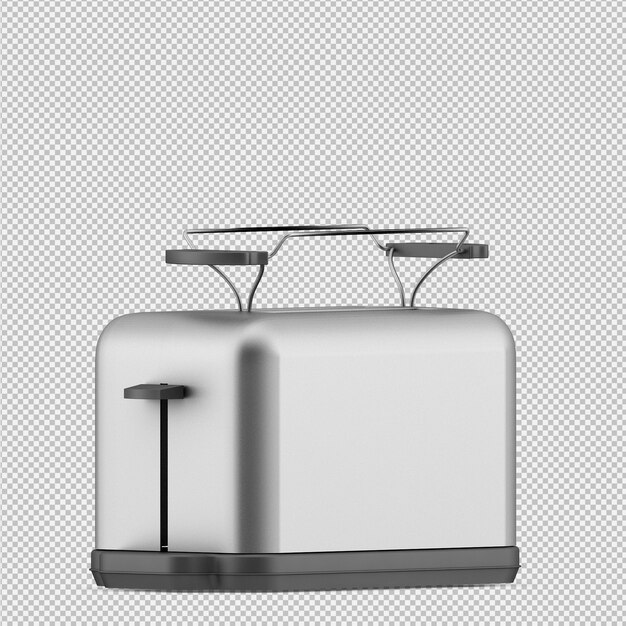 PSD isometric toaster 3d render