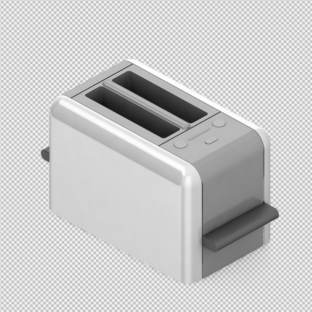 Isometric toaster 3D render