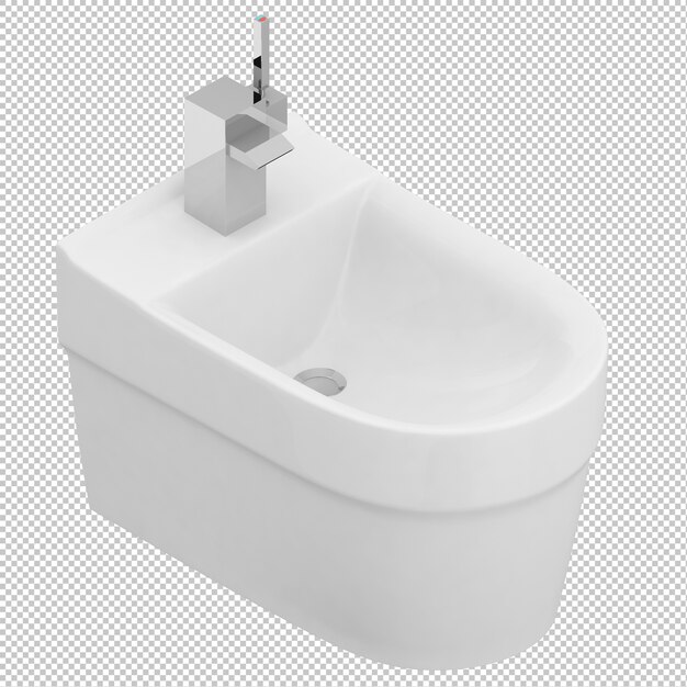 Isometric toilet sink