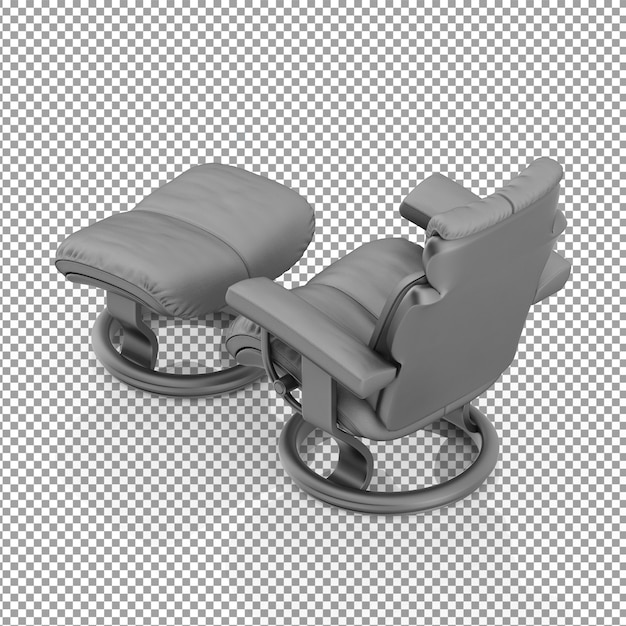 PSD isometric tv chair from behind