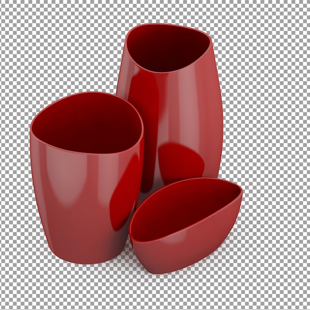 PSD isometric vases