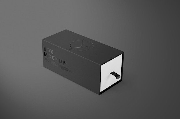 Isometric view large box closed mockup