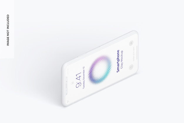 PSD isometric view smartphone mockup