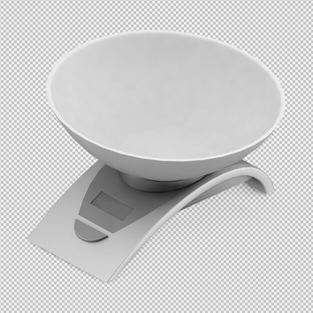 Isometric weigh scales 3d render