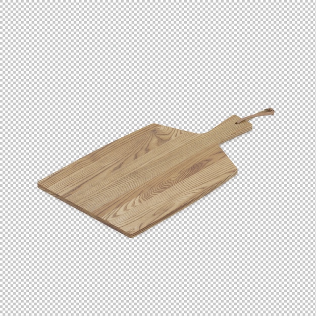 isometric Wooden cutting board