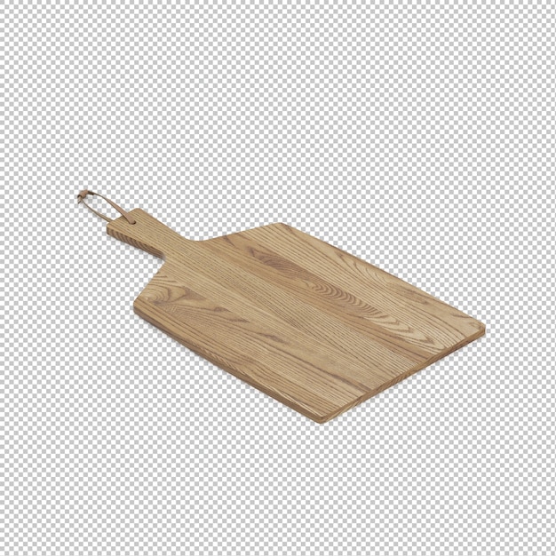 PSD isometric wooden cutting board