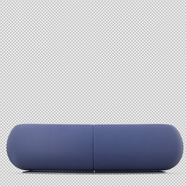 Isometrische 3d-sofa renderen