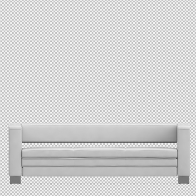 PSD isometrische 3d-sofa renderen