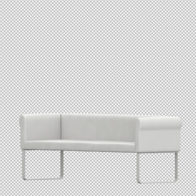 Isometrische 3d-sofa renderen