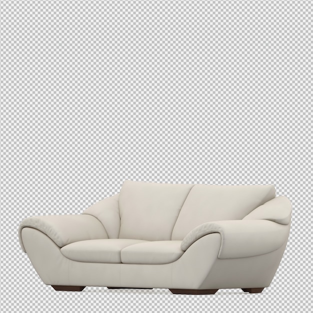 Isometrische 3d-sofa renderen