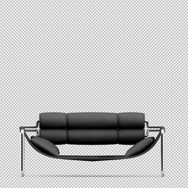 Isometrische 3d-sofa renderen