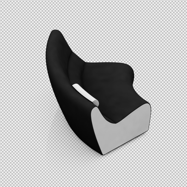 Isometrische 3D-sofa renderen