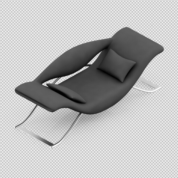 Isometrische 3D-sofa renderen