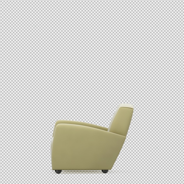 Isometrische 3d-sofa renderen