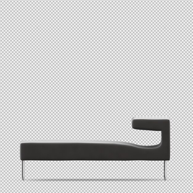 Isometrische 3d-sofa renderen