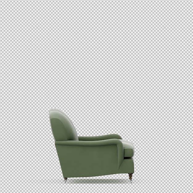 Isometrische 3d-sofa renderen