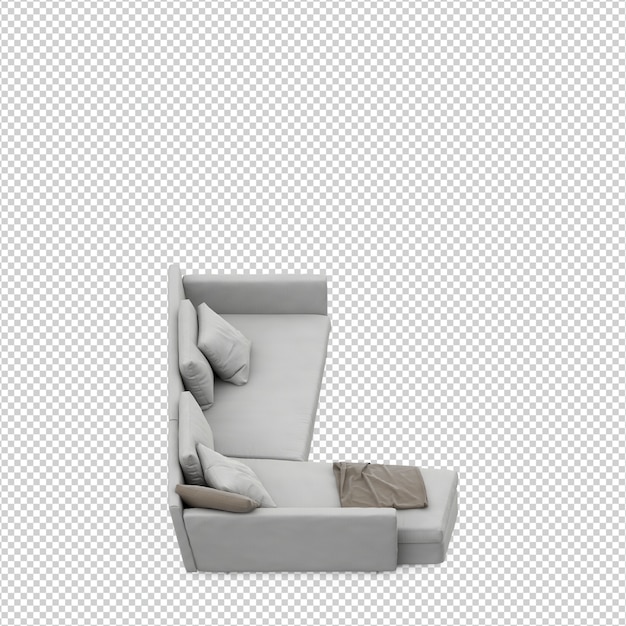 Isometrische 3D sofa