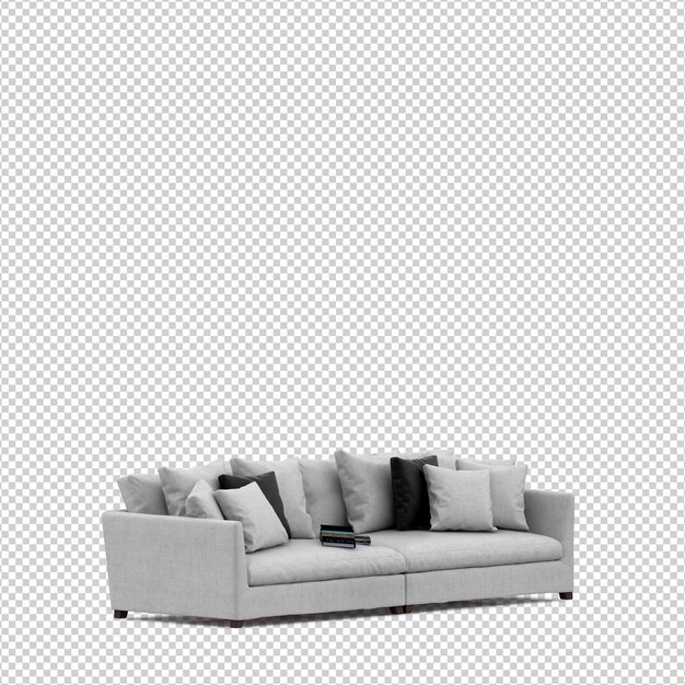 Isometrische 3D sofa