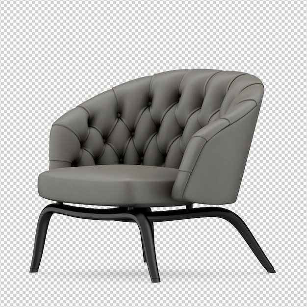 Isometrische 3D-stoel geïsoleerd