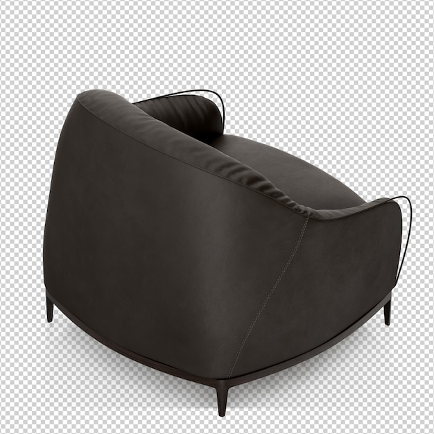 Isometrische 3D-stoel geïsoleerd