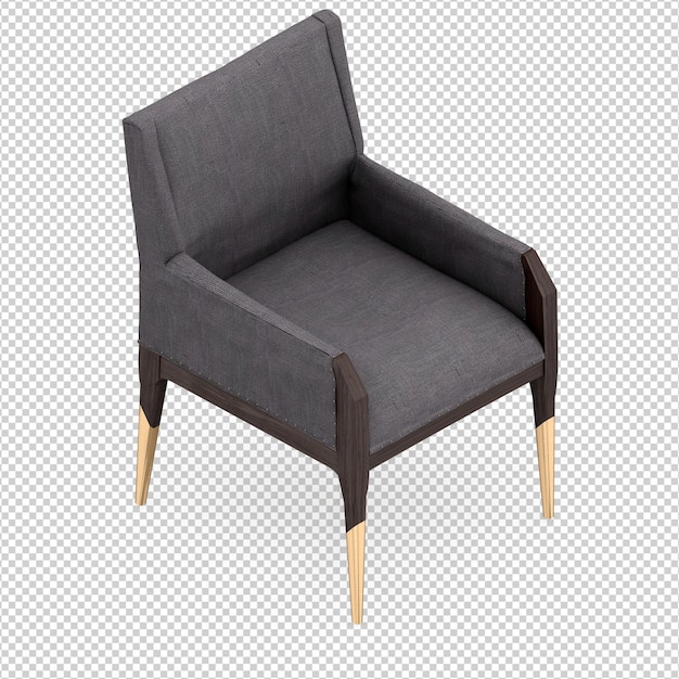 Isometrische 3D-stoel geïsoleerd
