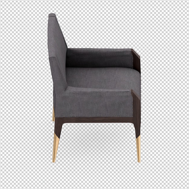 Isometrische 3D-stoel geïsoleerd
