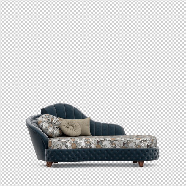 Isometrische 3D-stoel geïsoleerd