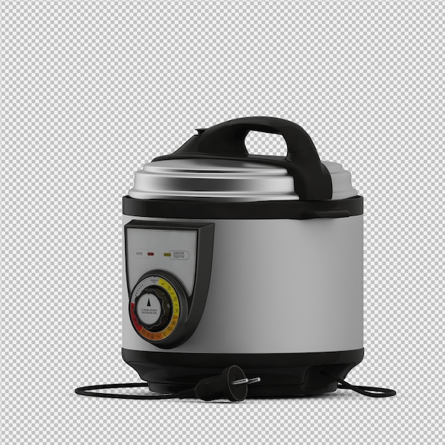 Isometrische friteuse 3d geïsoleerd render