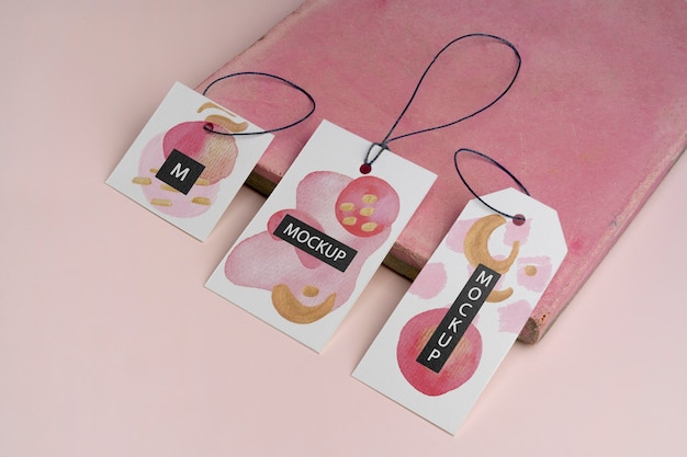 Isometrische hangtag-mockup