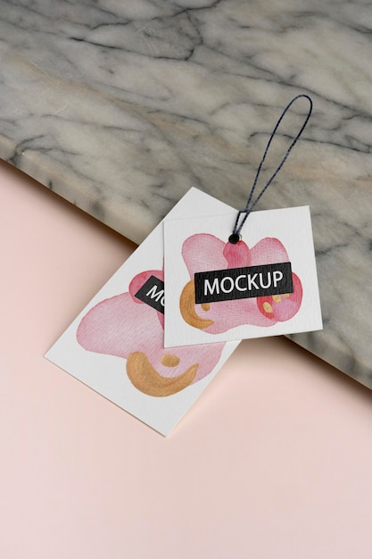 Isometrische hangtag-mockup