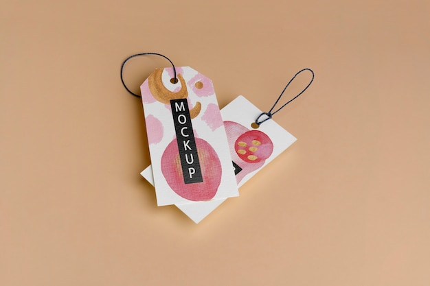 PSD isometrische hangtag-mockup