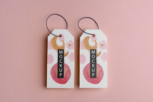 PSD isometrische hangtag-mockup