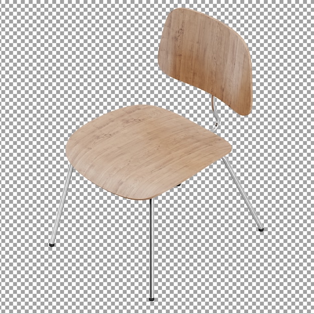 Isometrische houten stoel