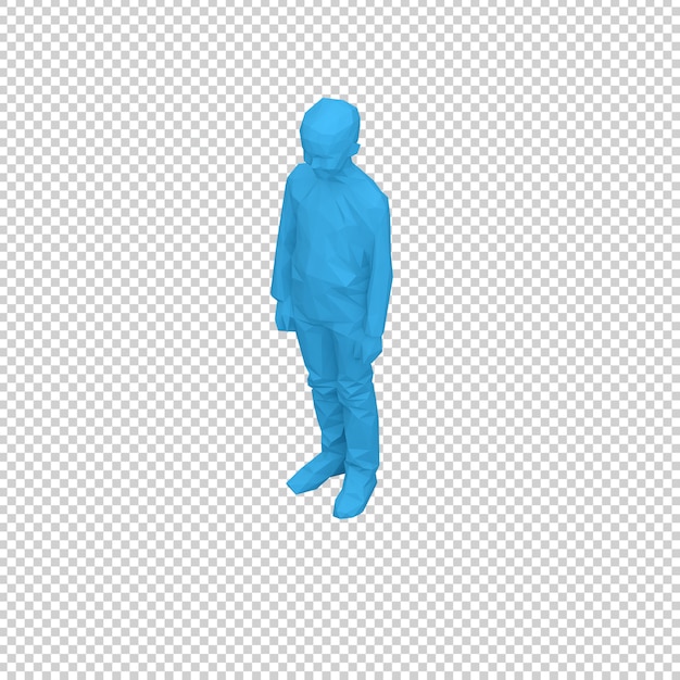 Isometrische jongen 3d render