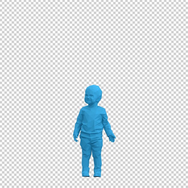 Isometrische jongen 3d render