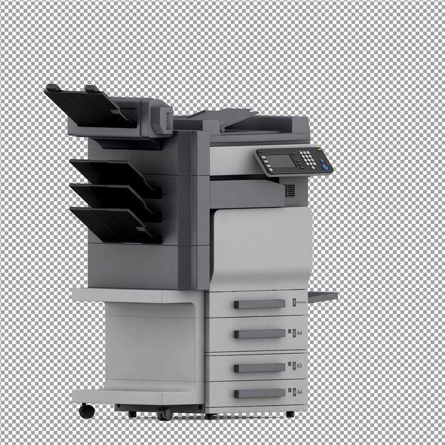 Isometrische kantoorapparatuur 3D Render