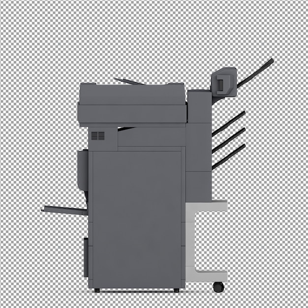 PSD isometrische kantoorapparatuur 3d render