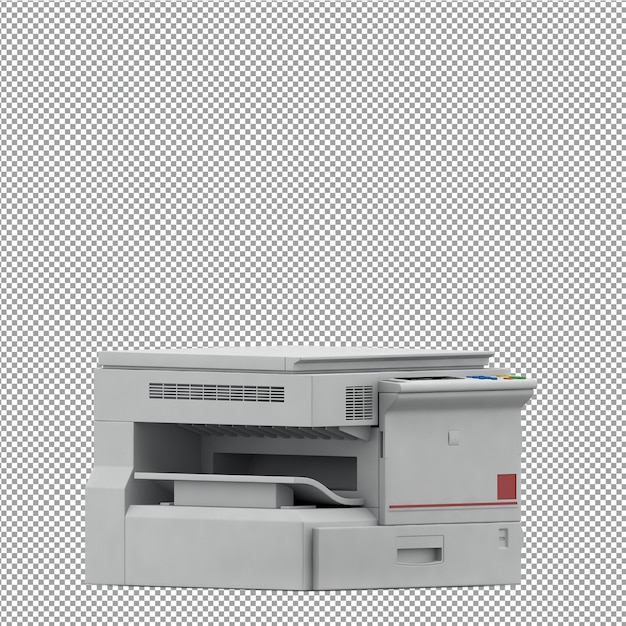 PSD isometrische kantoorapparatuur 3d render