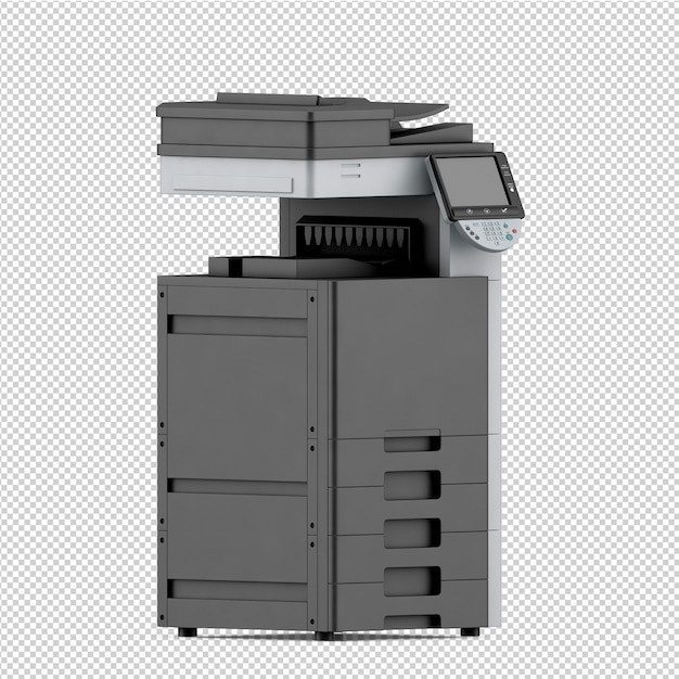 Isometrische kantoorapparatuur 3D Render