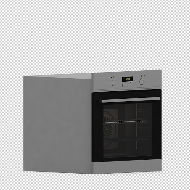 Isometrische keuken bereik 3D render