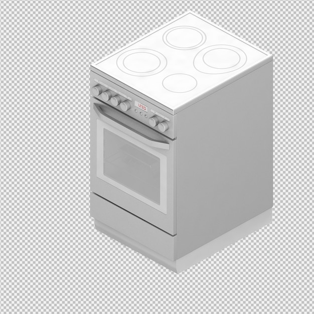 Isometrische keuken bereik 3D render