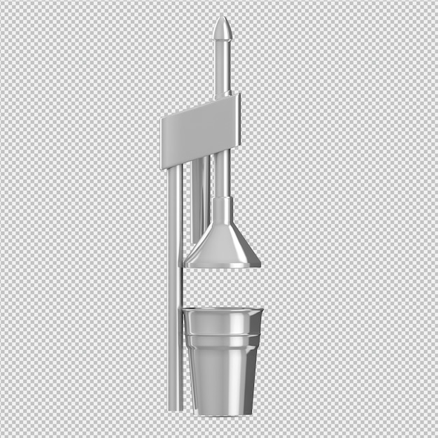 PSD isometrische keukengerei 3d render