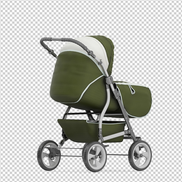 Isometrische kinderwagen