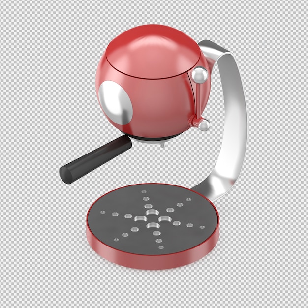 Isometrische koffiemachine 3d render