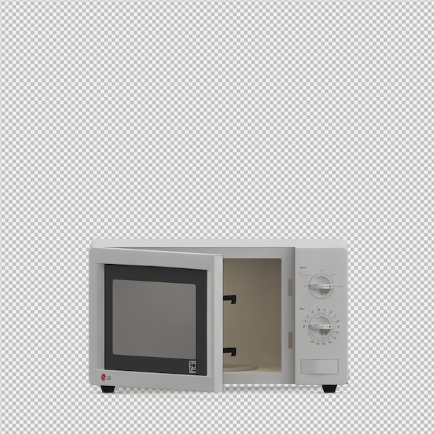 Isometrische magnetron 3D render