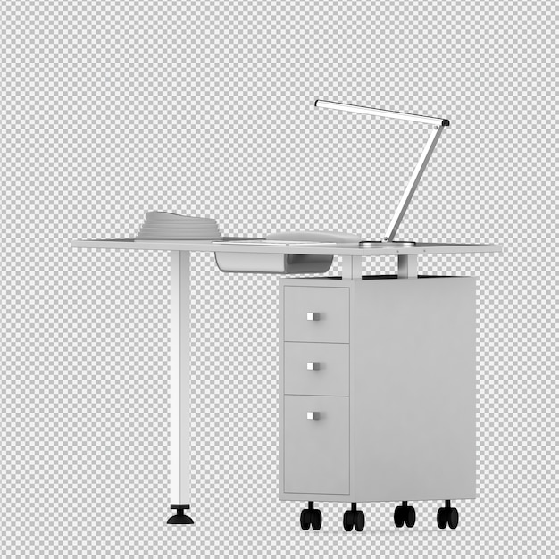 Isometrische medische 3d-apparatuur renderen