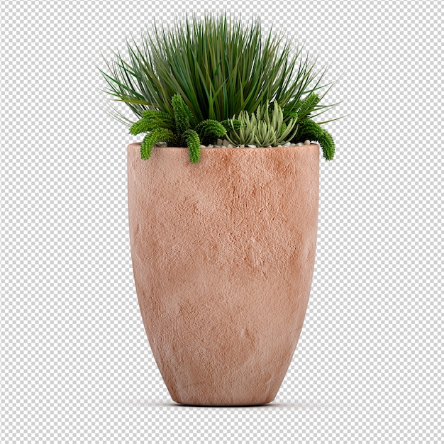 Isometrische Plant 3D-rendering