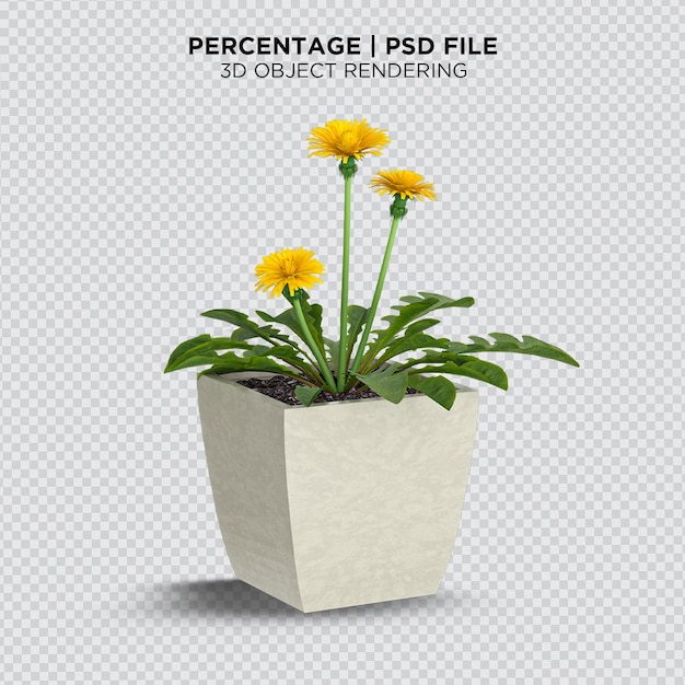 PSD isometrische plant 3d-rendering