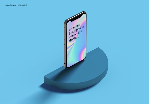 Isometrische smartphone met vormmodel