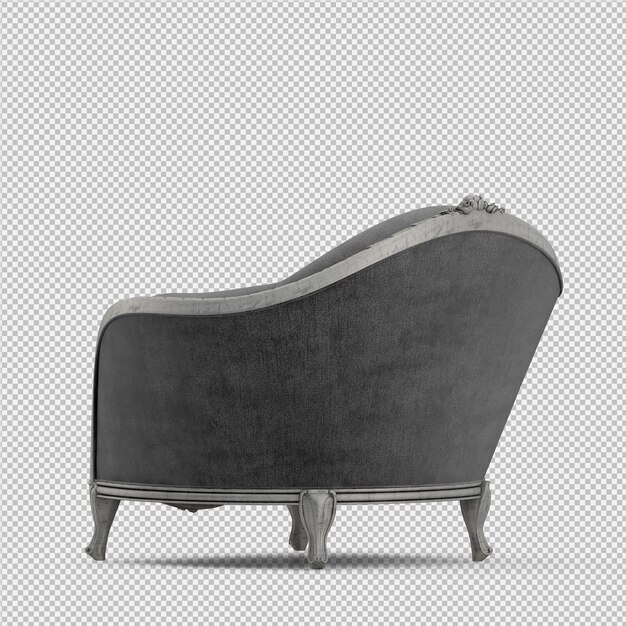 Isometrische stoel 3D geïsoleerd render